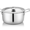 Shri & Sam Stainless Steel Platinum Plain Heavy Weight Casserole